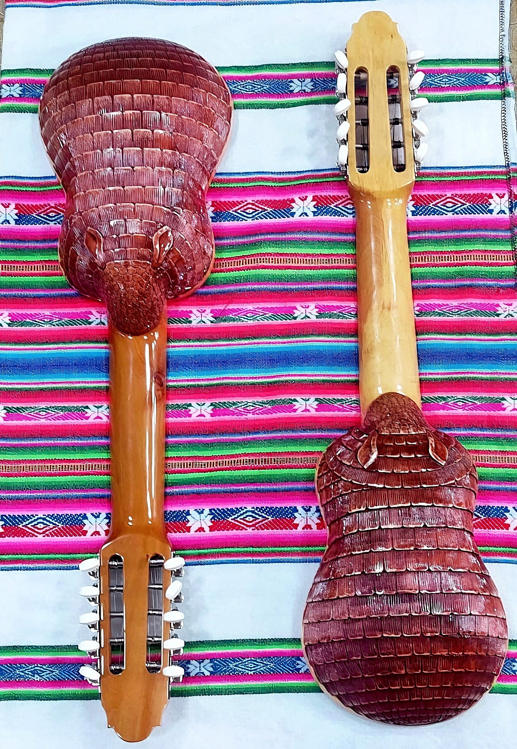 Armadillo Charango – Solid Naranjillo Wood Handmade Andean Instrument