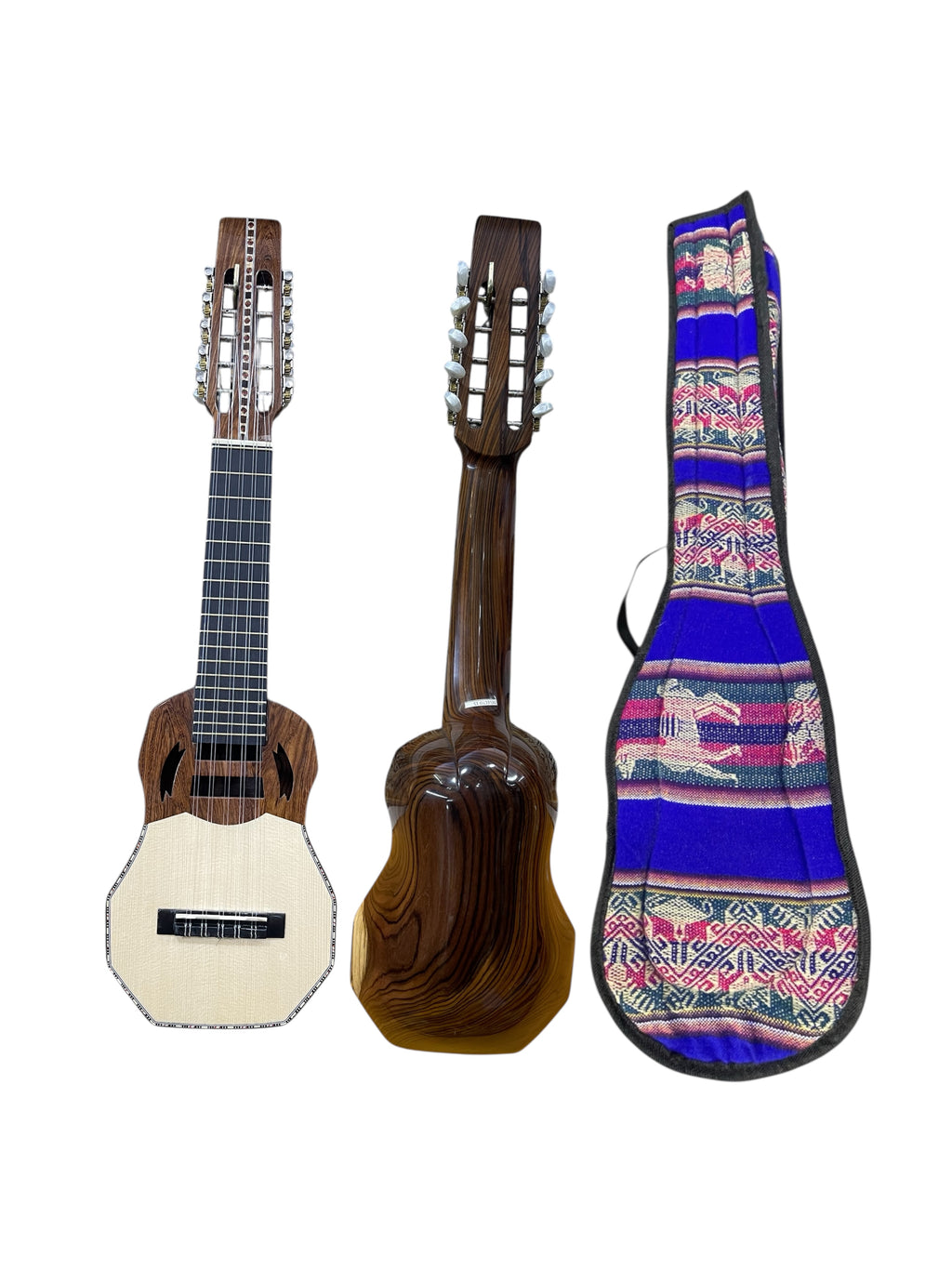 Professional Charango, One-Piece Jacaranda, Double Top, Ebony Fingerboard