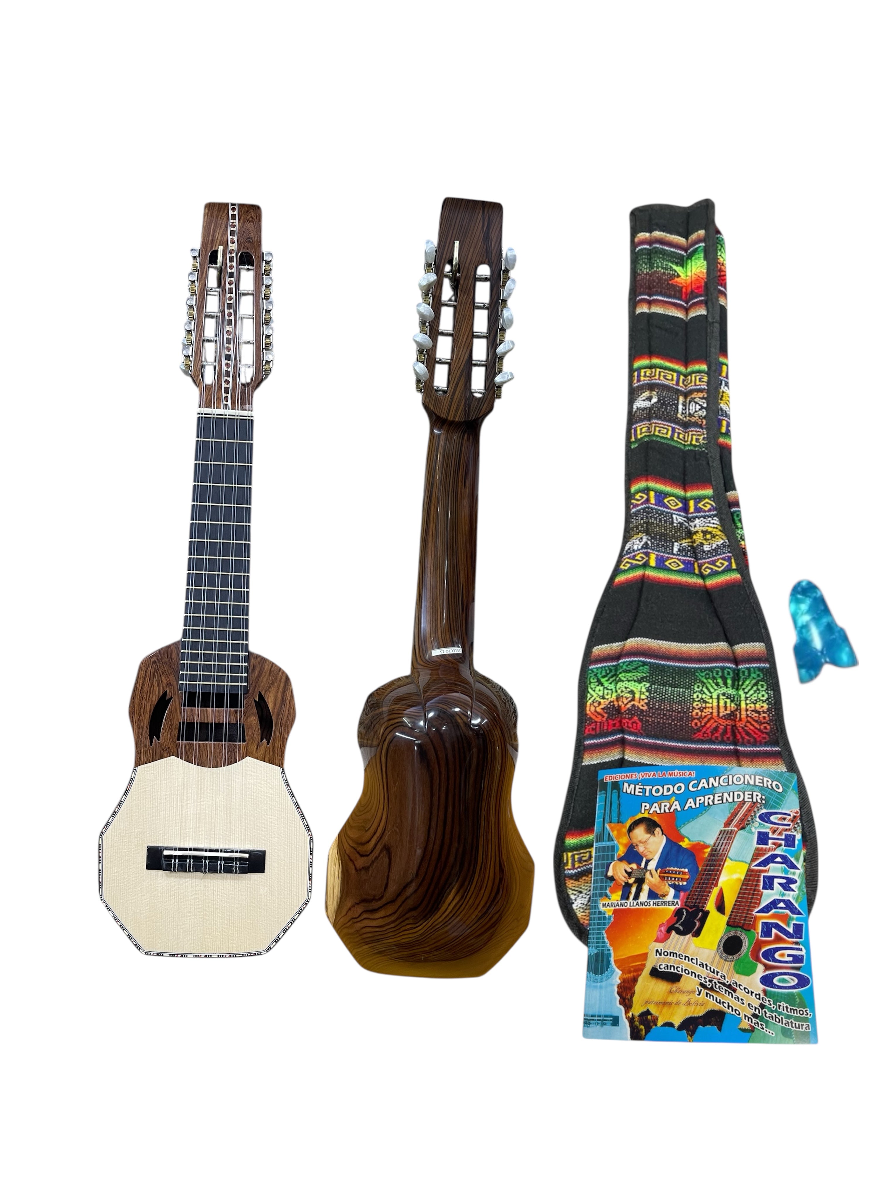 Professional Charango, One-Piece Jacaranda, Double Top, Ebony Fingerboard