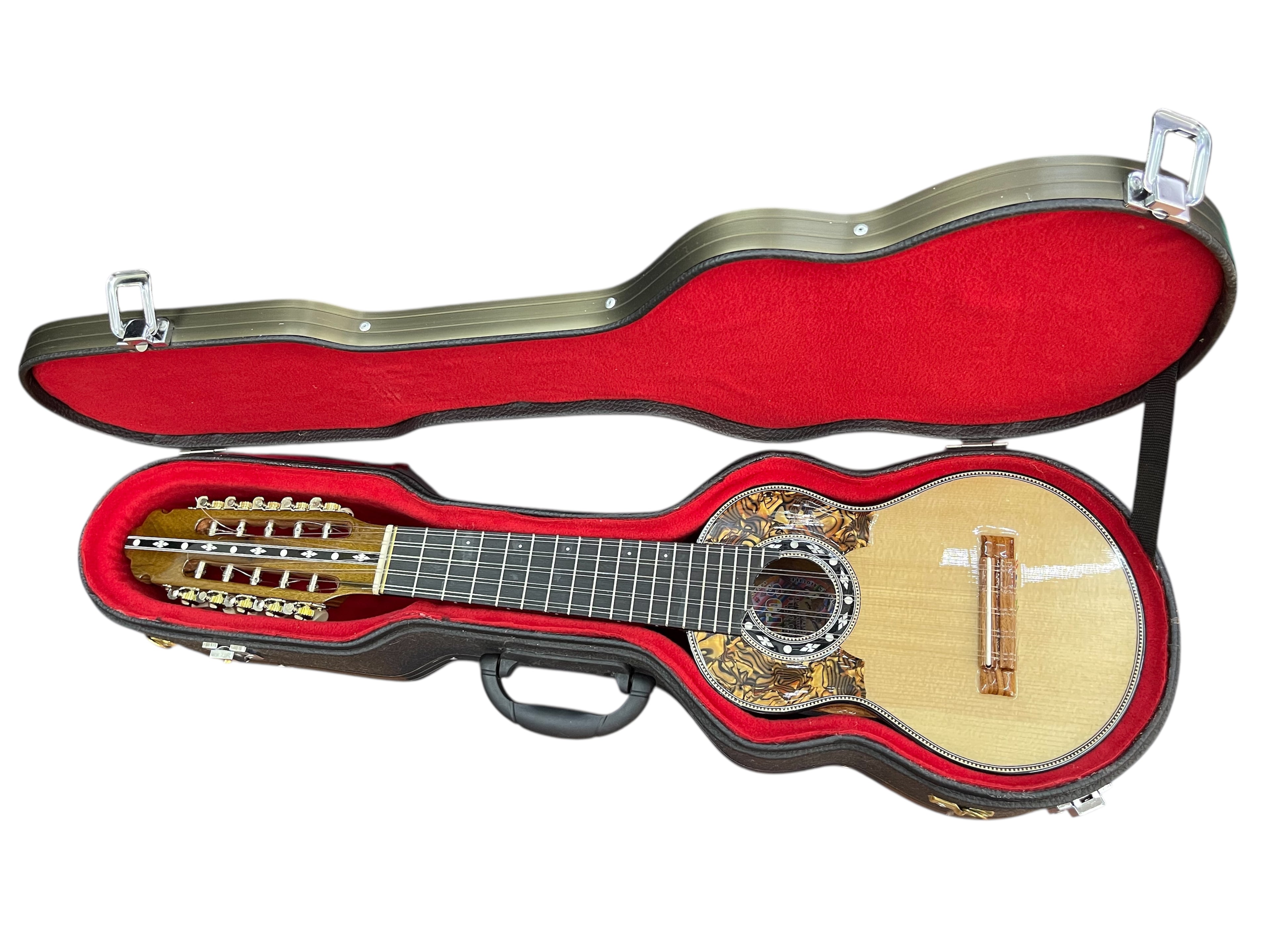 Rigid Hard Case for Charango, Protective Case with Adjustable Strap