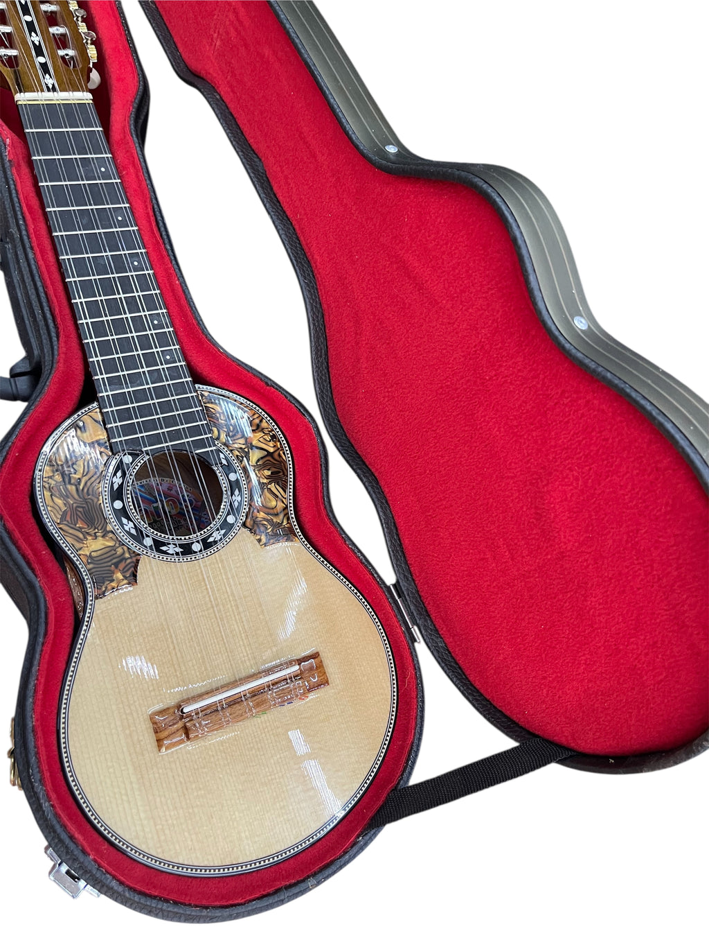 Rigid Hard Case for Charango, Protective Case with Adjustable Strap