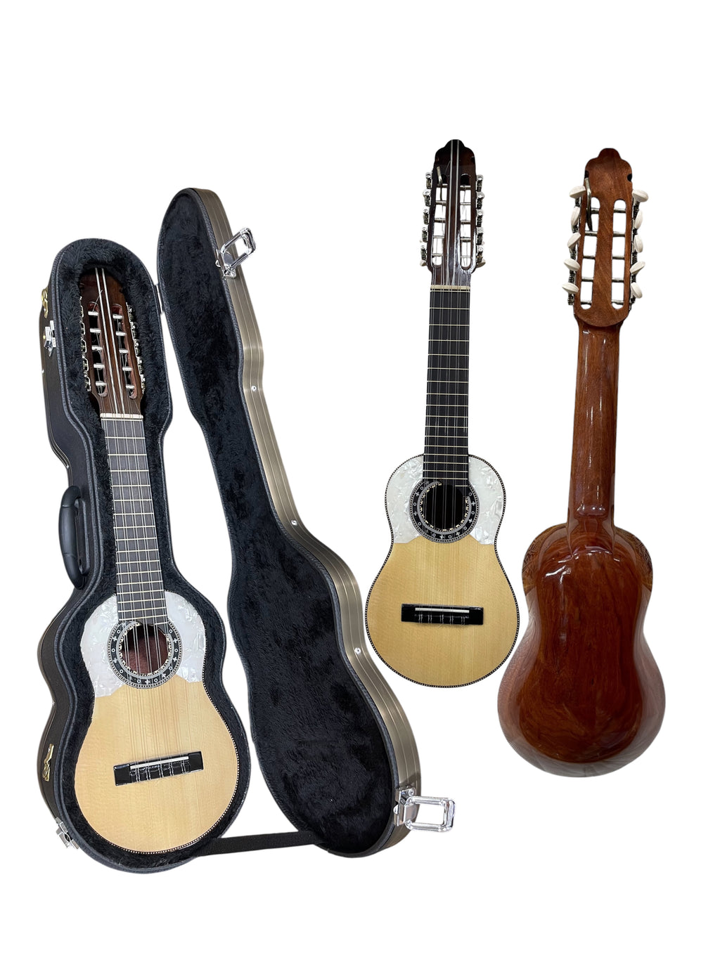 Professional Concert Charango | One-Piece Quina Quina, Ebony Fingerboard, Spruce Top (Hard Case Included)