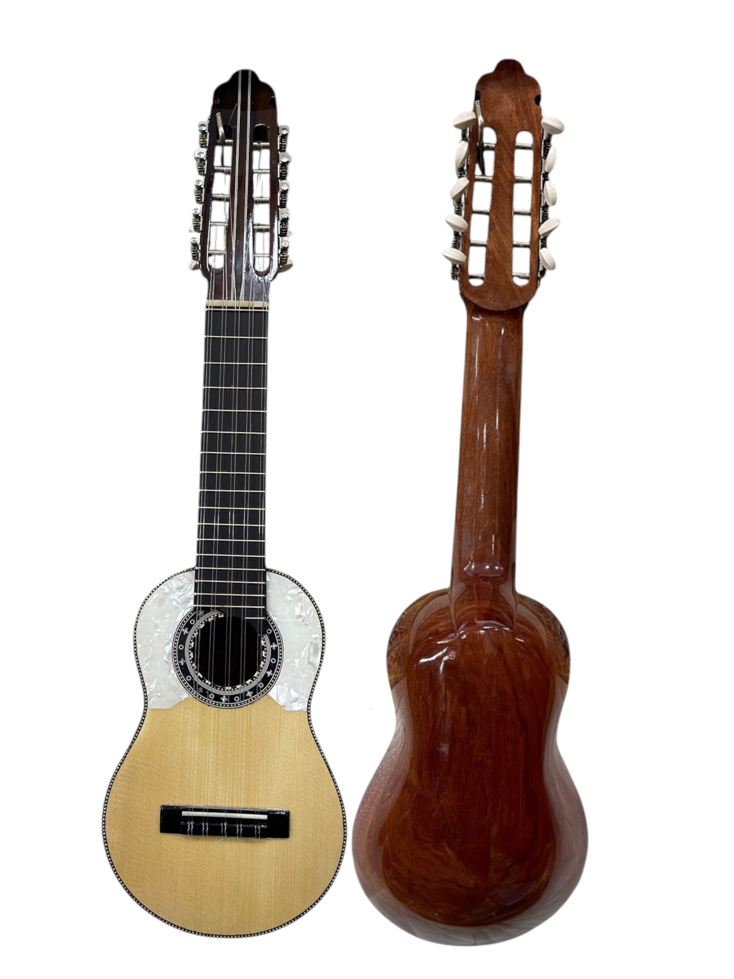 Professional Concert Charango | One-Piece Quina Quina, Ebony Fingerboard, Spruce Top (Hard Case Included)