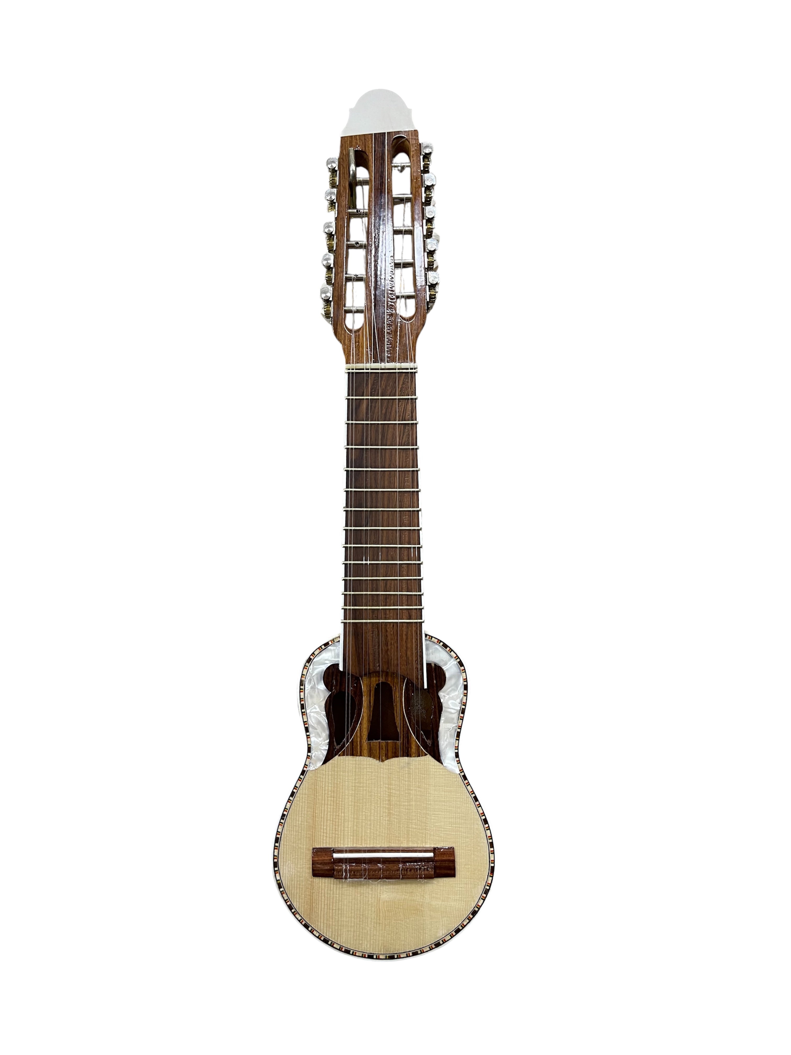 Walaycho (Mini Charango) – Solid Naranjillo Wood with Pearl Binding, Handmade in Bolivia