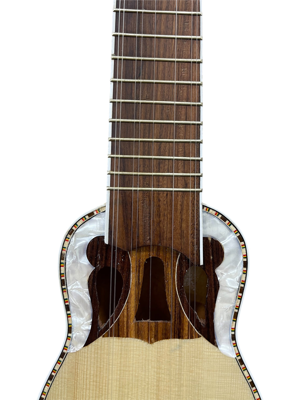 Walaycho (Mini Charango) – Solid Naranjillo Wood with Pearl Binding, Handmade in Bolivia
