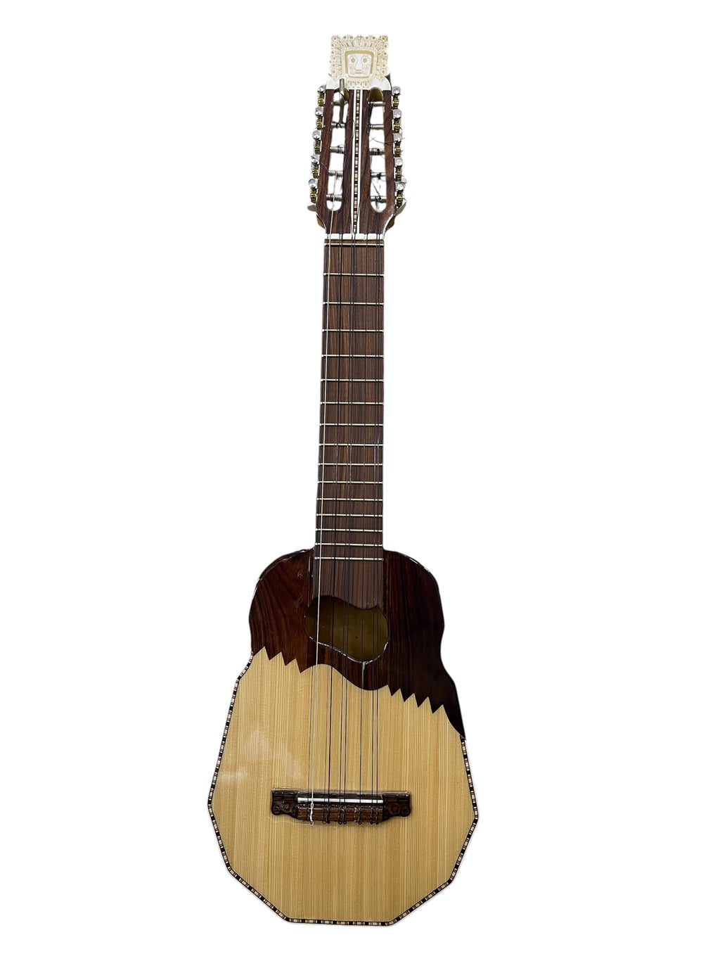Professional Handmade Bolivian Ronroco – Carved Naranjillo Wood, Tiwanaku Design, Jacaranda Fingerboard