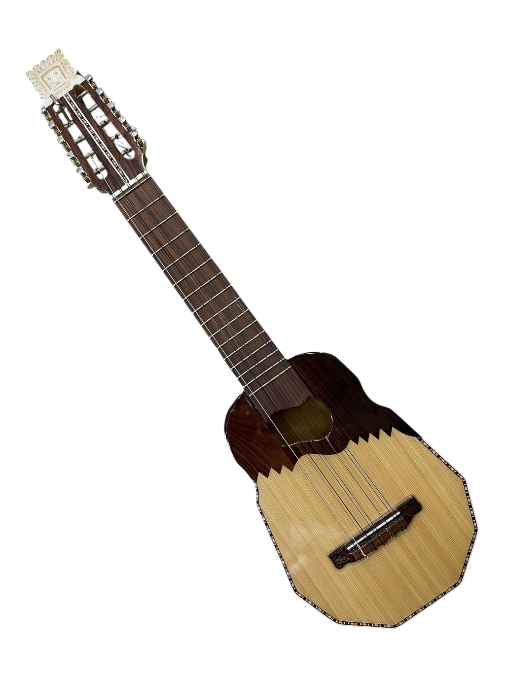 Professional Handmade Bolivian Ronroco – Carved Naranjillo Wood, Tiwanaku Design, Jacaranda Fingerboard