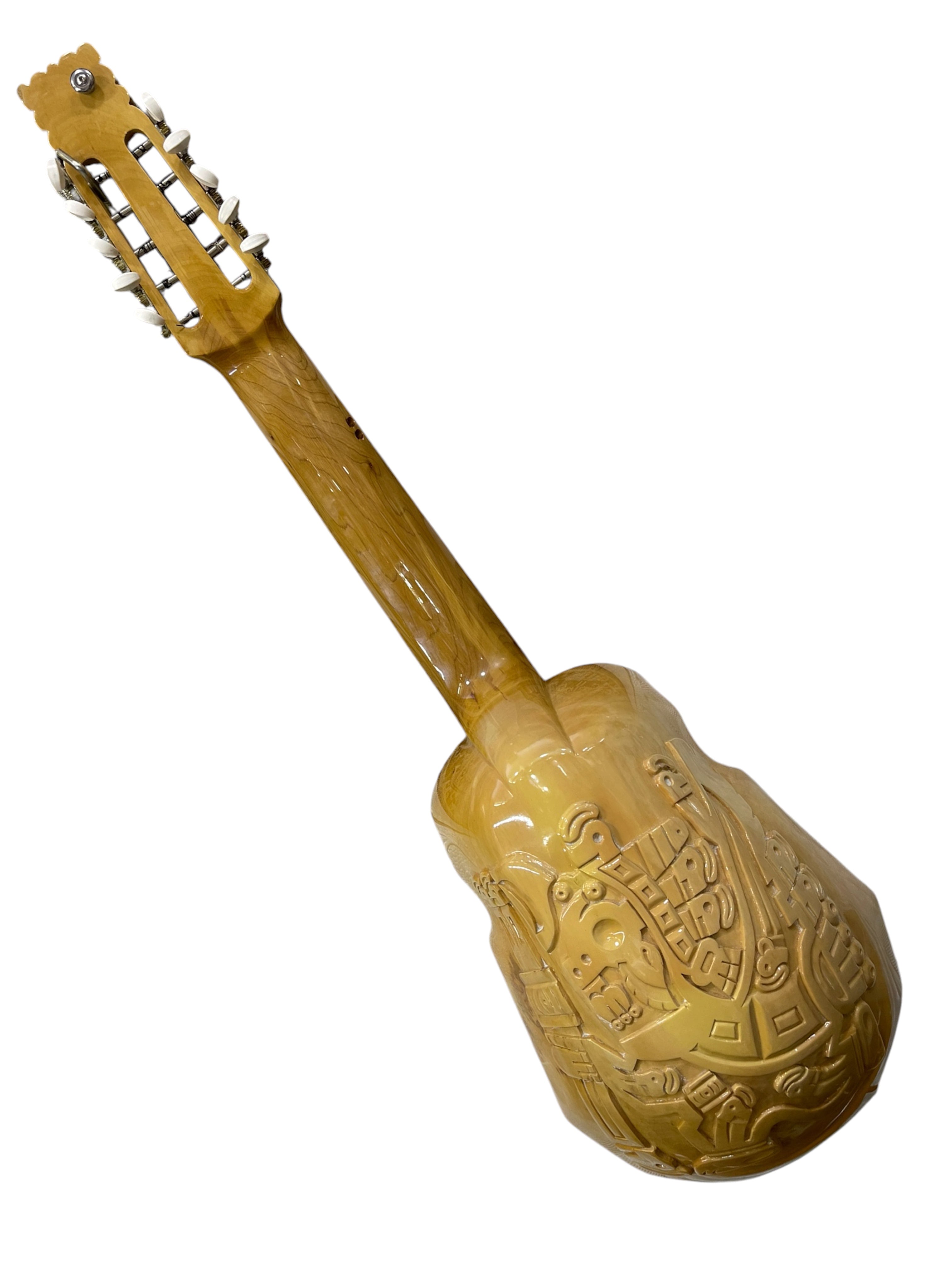 Professional Handmade Bolivian Ronroco – Carved Naranjillo Wood, Tiwanaku Design, Jacaranda Fingerboard