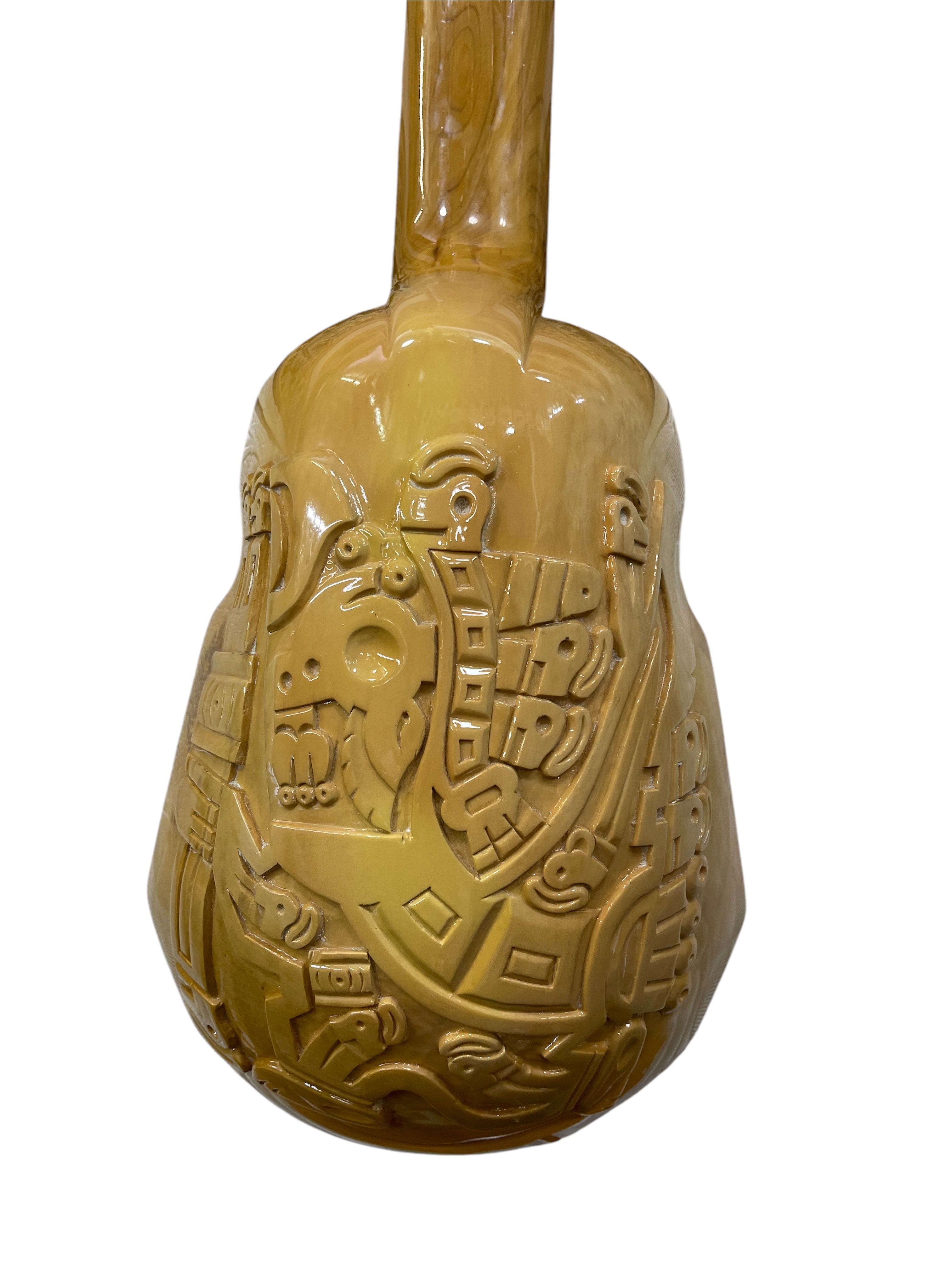 Professional Handmade Bolivian Ronroco – Carved Naranjillo Wood, Tiwanaku Design, Jacaranda Fingerboard