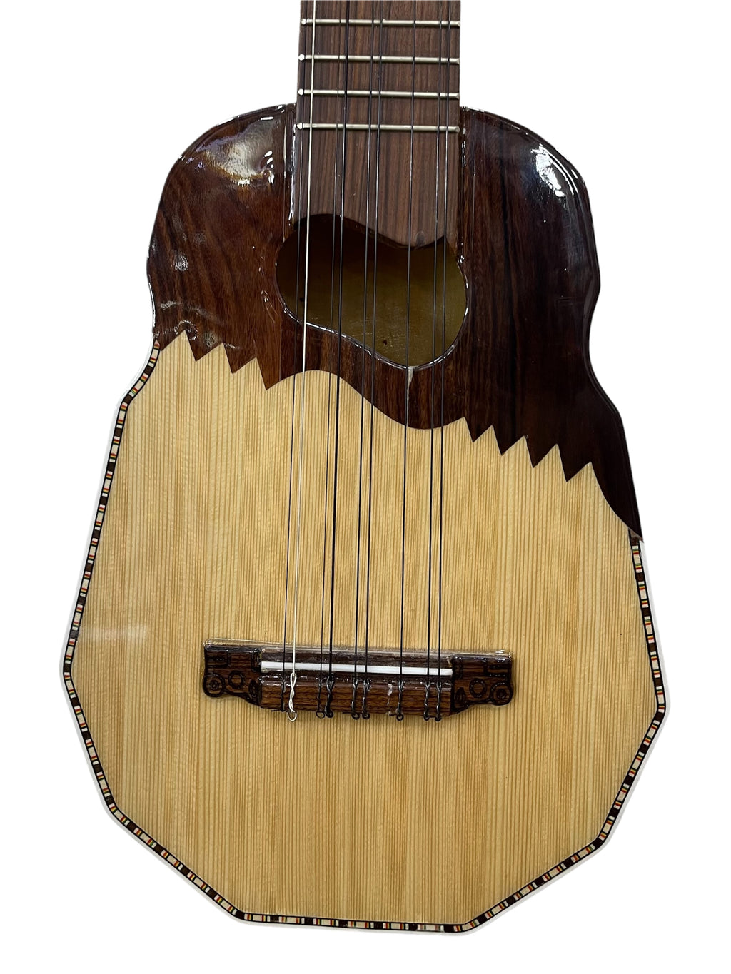 Professional Handmade Bolivian Ronroco – Carved Naranjillo Wood, Tiwanaku Design, Jacaranda Fingerboard