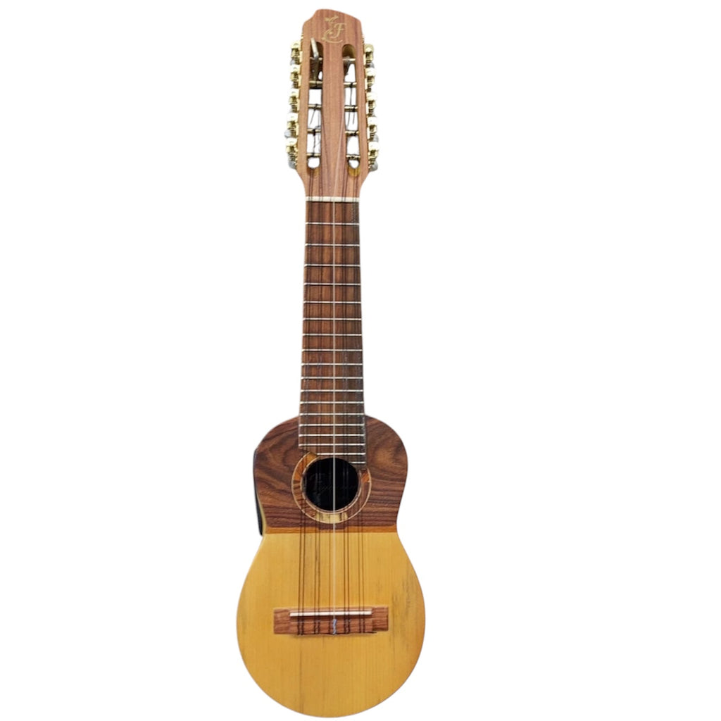 Handmade Bolivian Electro-Acoustic Charango by Maestro Figueredo – Naranjillo Wood, Fishman System | 38cm Scale