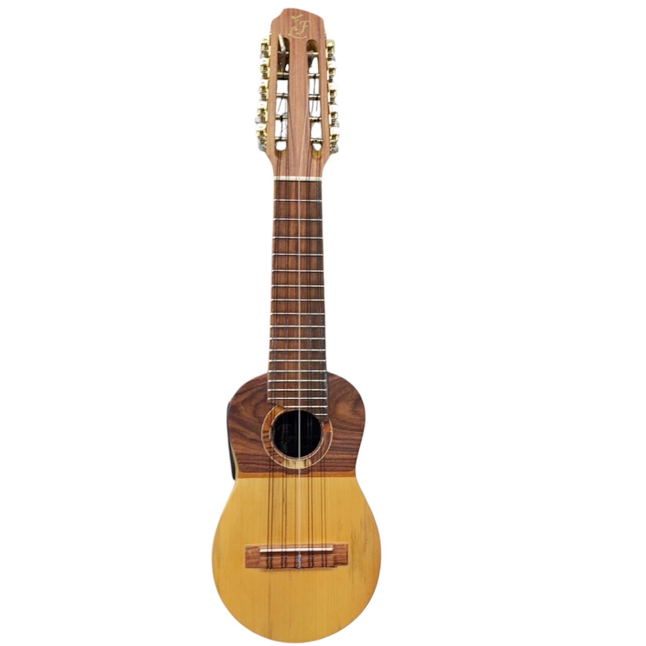 Handmade Bolivian Electro-Acoustic Charango by Maestro Figueredo – Naranjillo Wood, Fishman System | 38cm Scale