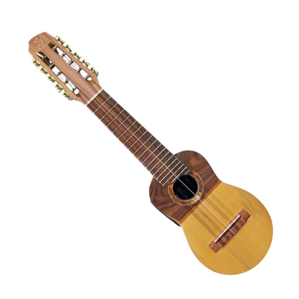 Handmade Bolivian Electro-Acoustic Charango by Maestro Figueredo – Naranjillo Wood, Fishman System | 38cm Scale
