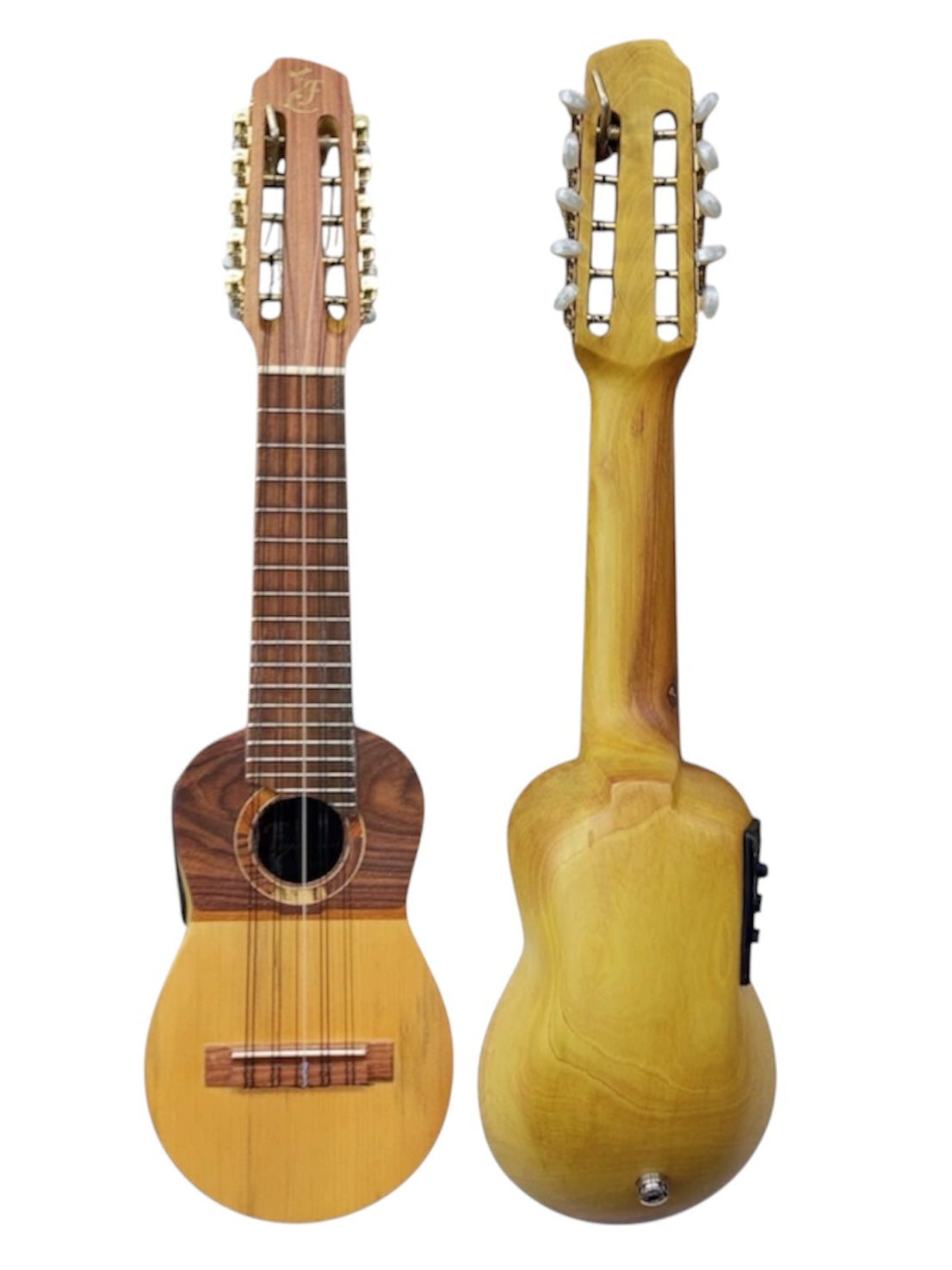 Handmade Bolivian Electro-Acoustic Charango by Maestro Figueredo – Naranjillo Wood, Fishman System | 38cm Scale
