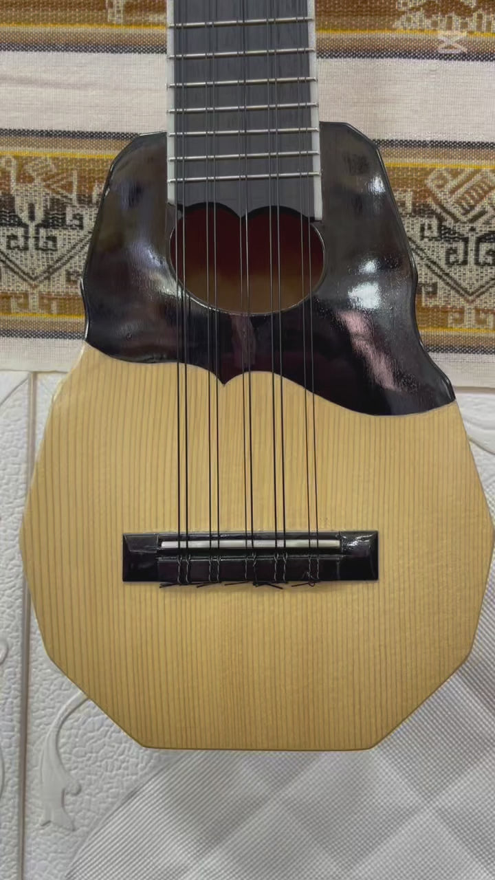 Professional Concert-Grade Bolivian Charango – Kjarkas Model, Naranjillo & Ebony